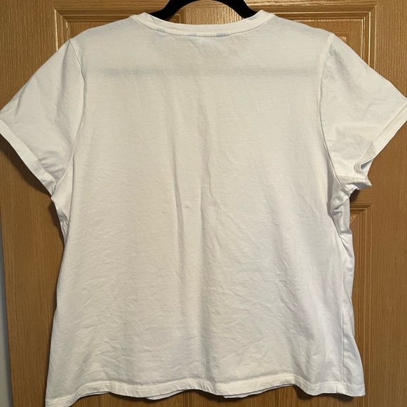 Draper James RSVP White Cut Out Tee XL Basic Cotton Short Sleeve Whimsy Modern - Picture 7 of 8